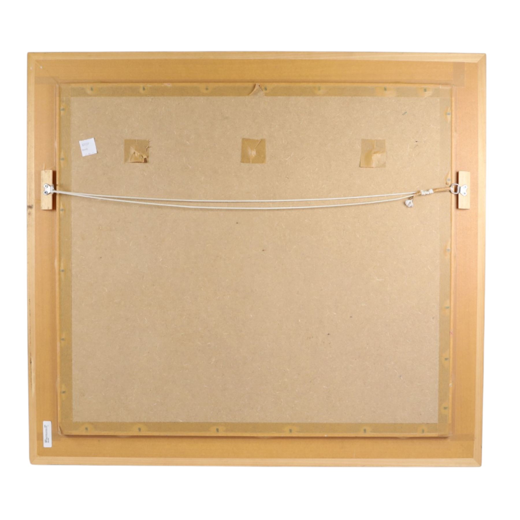 Elizabeth II Household Cavalry State Trumpeters, ceremonial trumpet banner framed, H86cm, L93cm