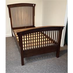Hardwood vertical latted 3' single bedstead
