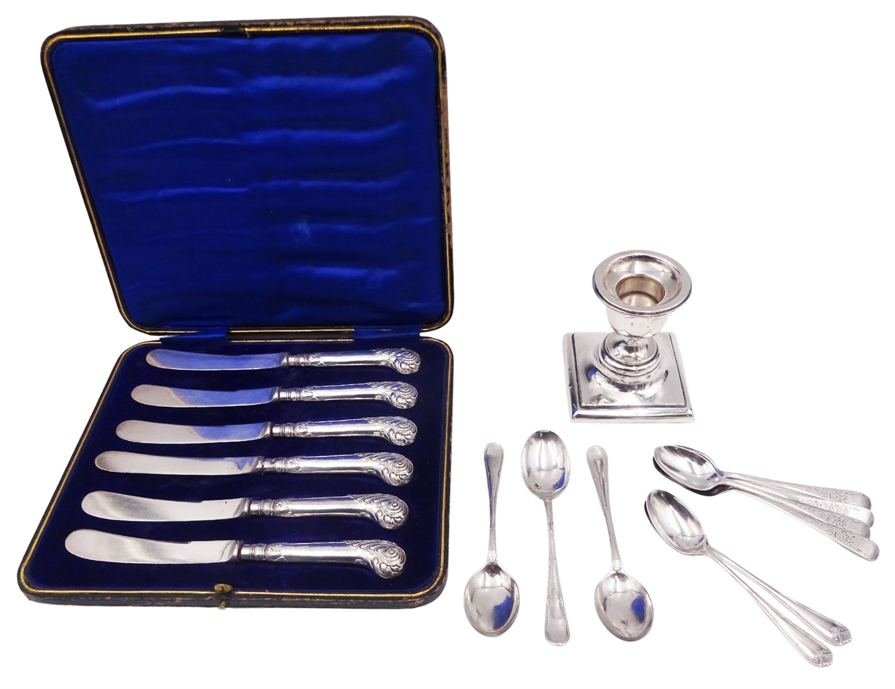 Group of silver, comprising set of six early 20th century silver
