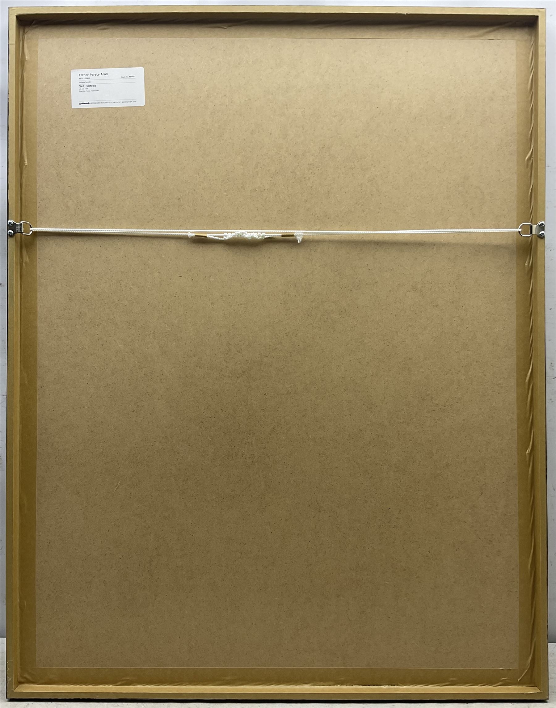 Esther Peretz-Arad (Israeli 1921-2005): Self Portrait, monochrome watercolour unsigned 75cm x 55cm 
Provenance: with the Goldmark Gallery, Uppingham, label verso; from the Peretz-Arad estate