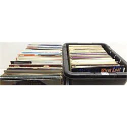  Quantity of vinyl LP's including Duran Duran, Meatloaf, Status Quo, L L Cool J and other music in two boxes  