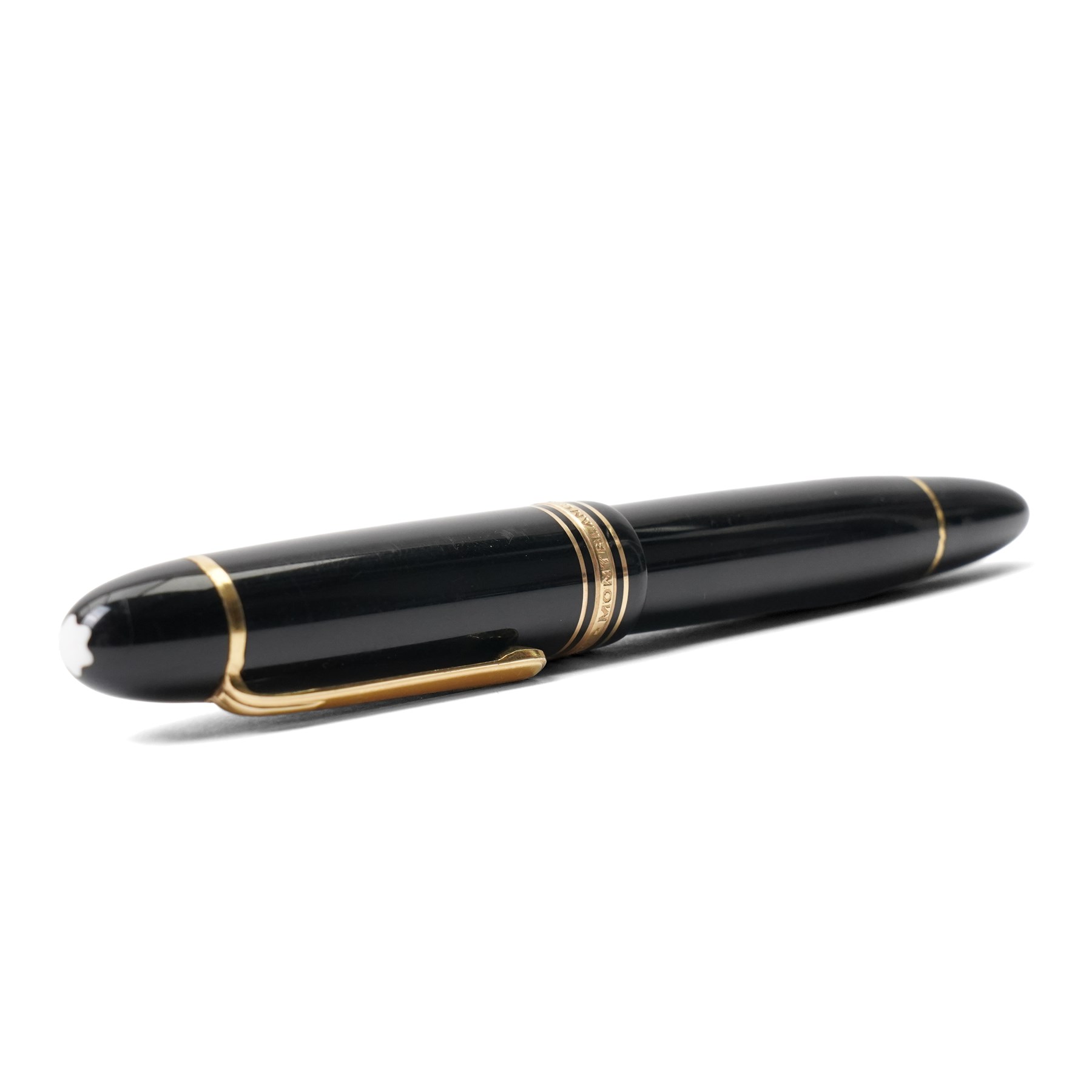 Montblanc - Meisterstuck no.149 fountain pen, with 14ct gold nib stamped 4810 14c 585, with black resin barrel and cap, boxed