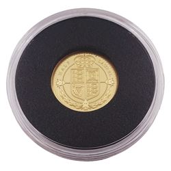 Queen Elizabeth II Tristan Da Cunha 2021 22-carat gold proof half laurel coin, cased with certificate