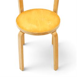 Alvar Aalto (Finnish 1898-1976) for Artek, distributed by Finmar - pair of model 68 chair, of bentwood construction