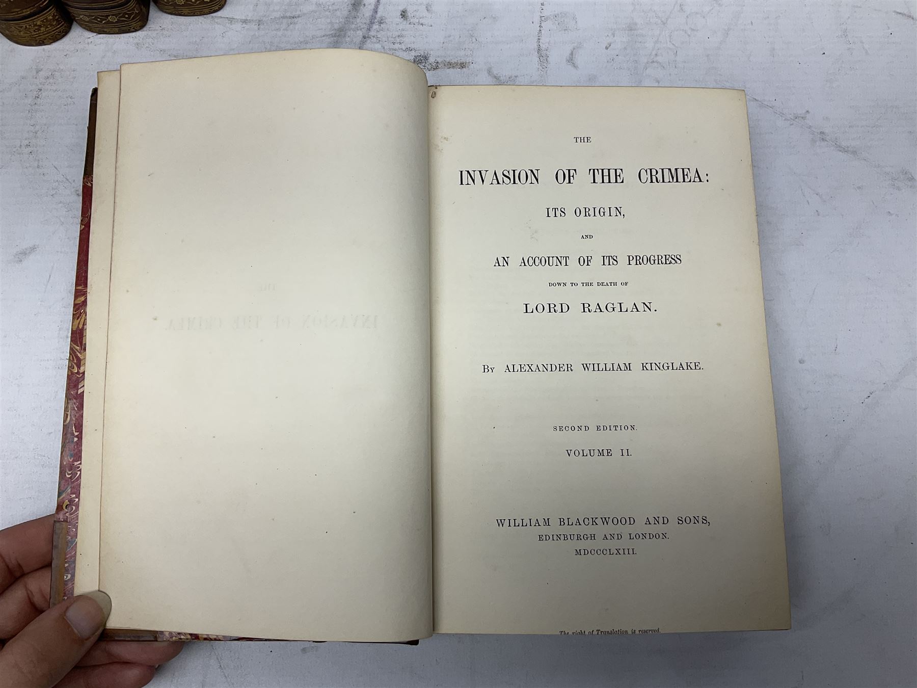 Kinglake, A.W: 'The Invasion of the Crimea', five vols, numerous maps and plans, Forster's John: The life of Dickens, in three volumes and Chansons De Beranger (in French)
