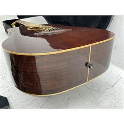 Vintage Daion twelve-string acoustic guitar L107.5cm; in hard carrying case