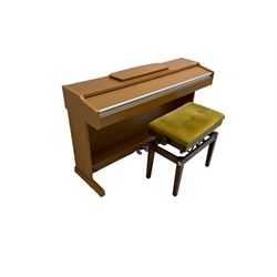 Yamaha YDP131 digital piano, in light wood case, with stool