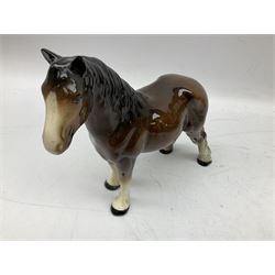 Seven Beswick figures of horses, including Connemara pony in grey no.1641, Arab in bay no.1265, large foal in grey no.947 etc, together with a Goebel figure of a horse (8)
