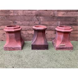 Set of three terracotta chimney pots - THIS LOT IS TO BE COLLECTED BY APPOINTMENT FROM DUGGLEBY STORAGE, GREAT HILL, EASTFIELD, SCARBOROUGH, YO11 3TX