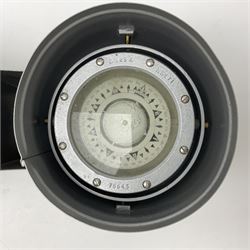 Ship's lifeboat gimble compass in binnacle, with plaque 'Bergen Nautik Instrumentfabrikk ..... Norway. Type BN25COL No.770559' 