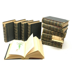  Sowerby John Edward: English Botany or Coloured Figures of British Plants. 1863-1872 Third edition. Eleven volumes. Coloured plates throughout. Uniformly bound in green half morocco with gilt panelled spines.  