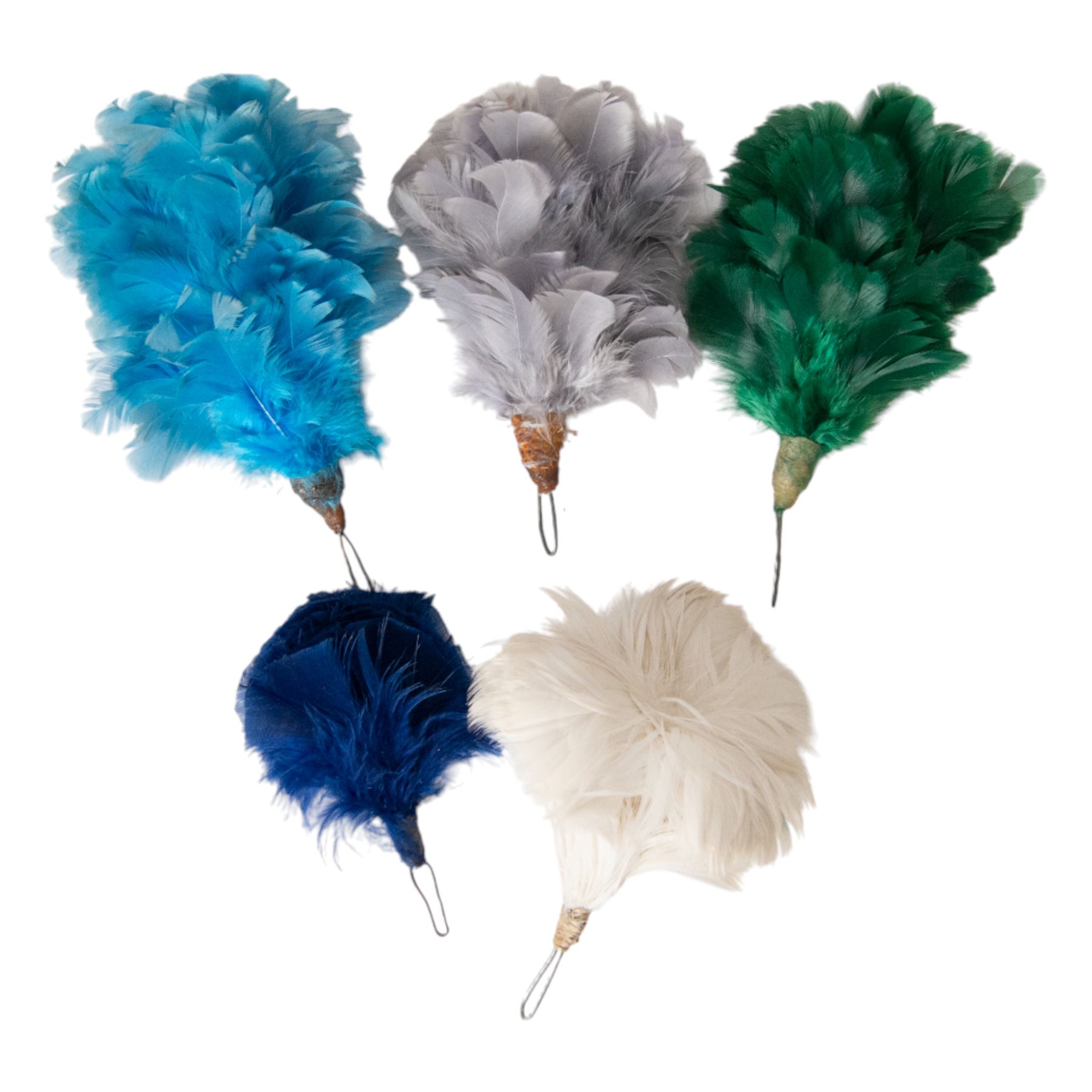 Five feathered plumes/ hackles 