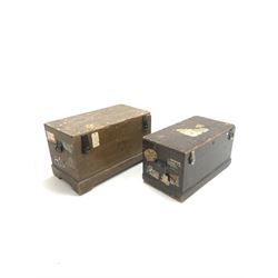 Two vintage travelling chests