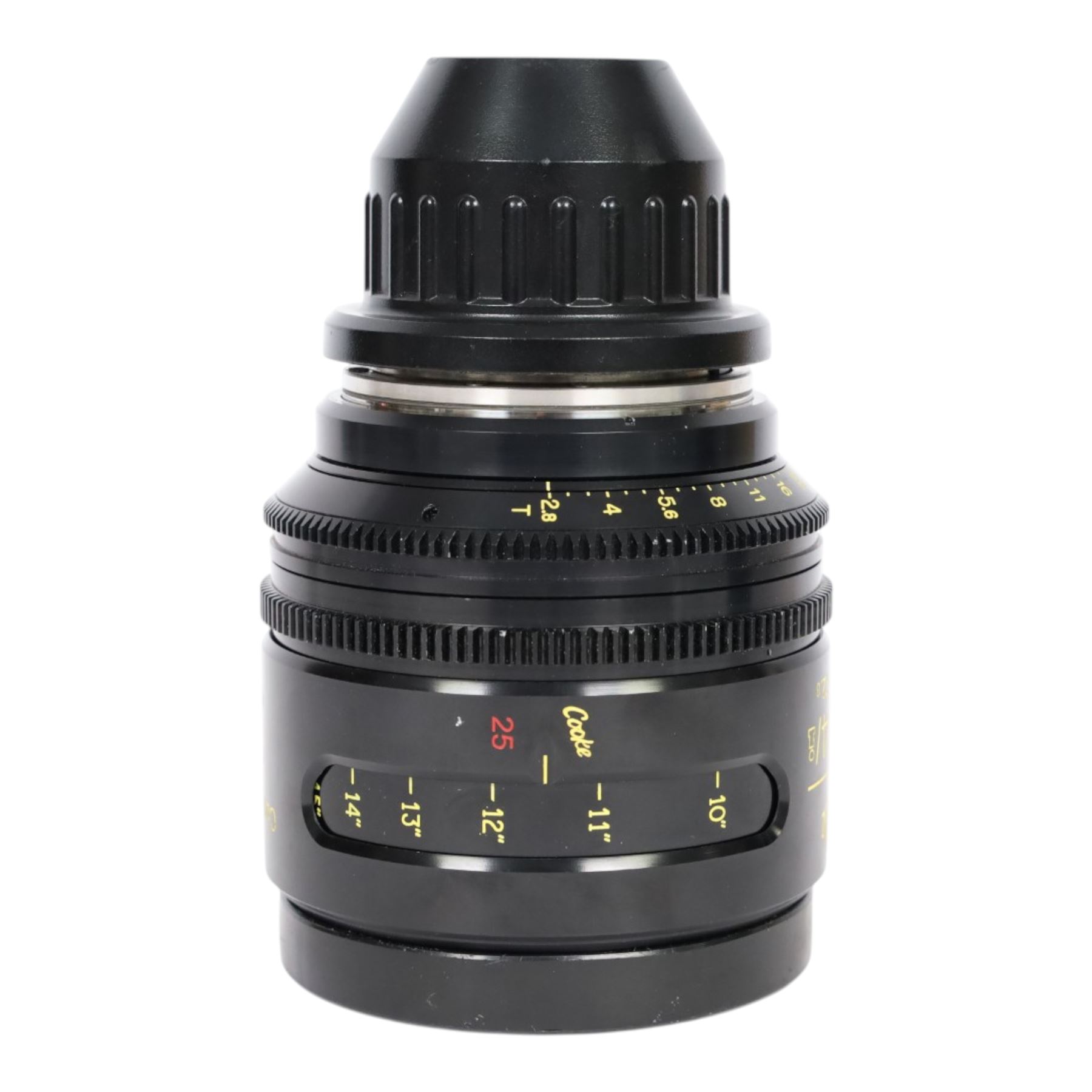 Cooke Mini S4/i 25mm T2.8 prime lens with PL mount, serial no. 8025-0714, with front and back lens caps