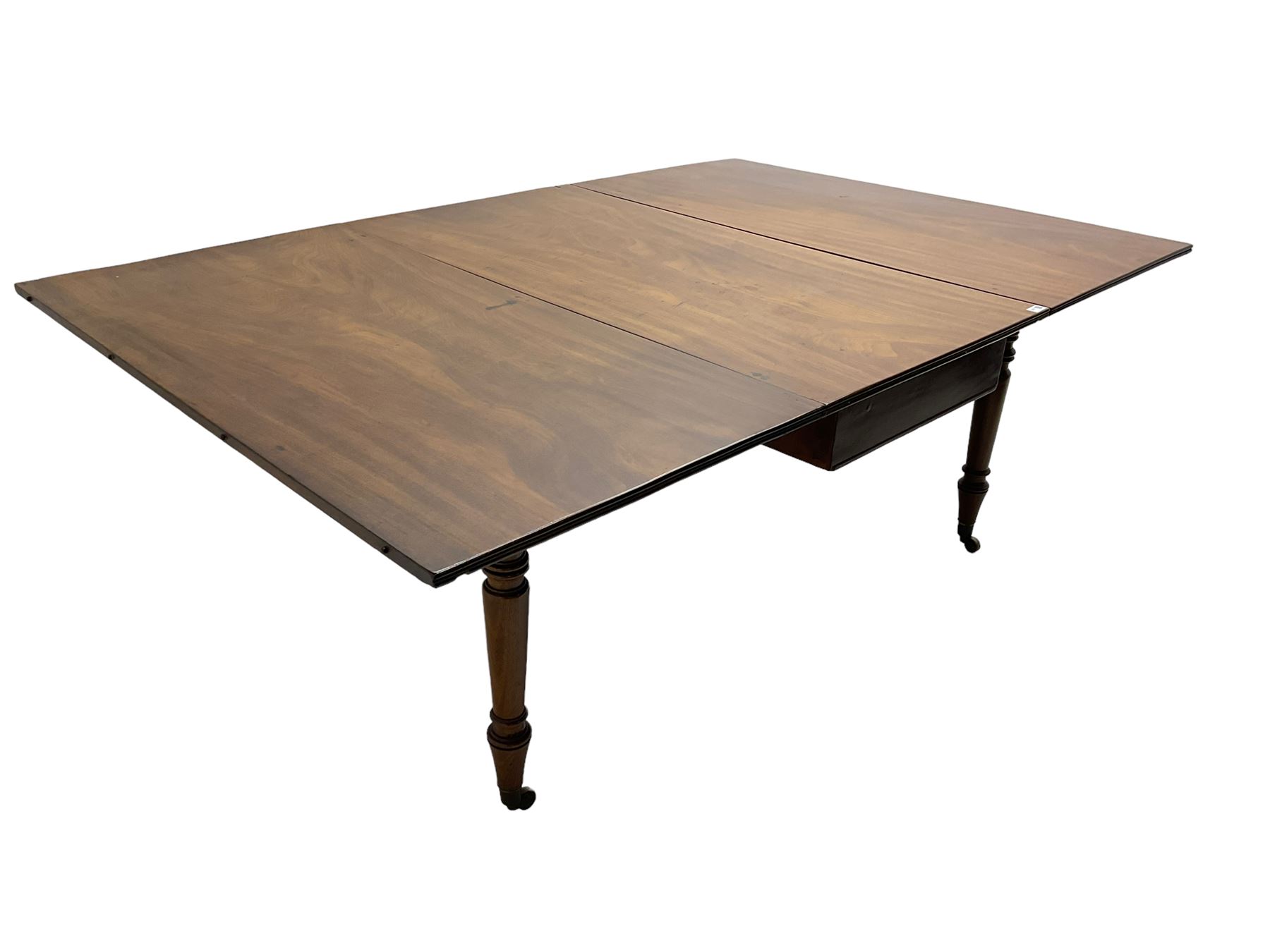 19th century mahogany gate leg dining table, rectangular dropleaf top