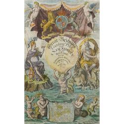 Francis Lamb (British fl.1667-1701): Frontispiece for 'Great Britain’s Coasting Pilot' by ...