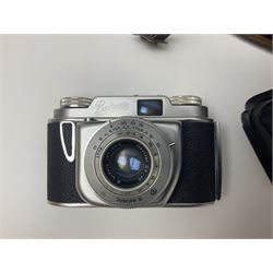 Beiretta Junior II camera body, with 'Meritar 29/45' lens, Bell & Howell Autoload cine camera and other camera equipment 