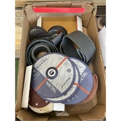 Collection of sandpaper belts, sanding discs and loose sandpaper - THIS LOT IS TO BE COLLECTED BY APPOINTMENT FROM DUGGLEBY STORAGE, GREAT HILL, EASTFIELD, SCARBOROUGH, YO11 3TX