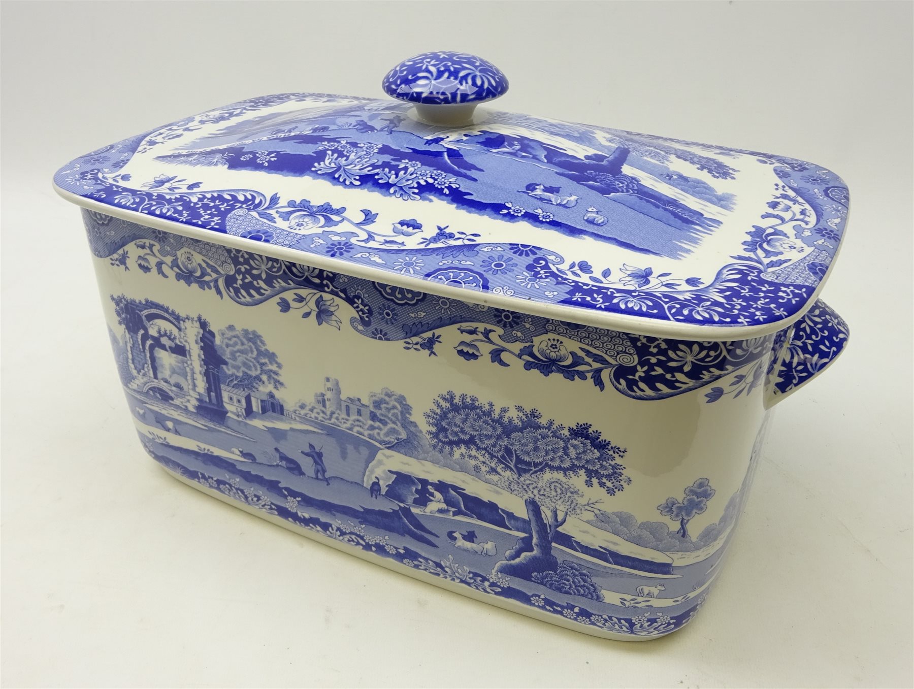 Spode 'Italian' rectangular bread bin and cover, L41cm x H25cm