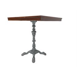 Cast iron rectangular pub table