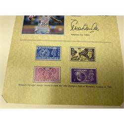 Stamps and covers, mostly relating to the Olympics, including 1988 Seoul, 1992 Barcelona etc, housed in five ring binder folders