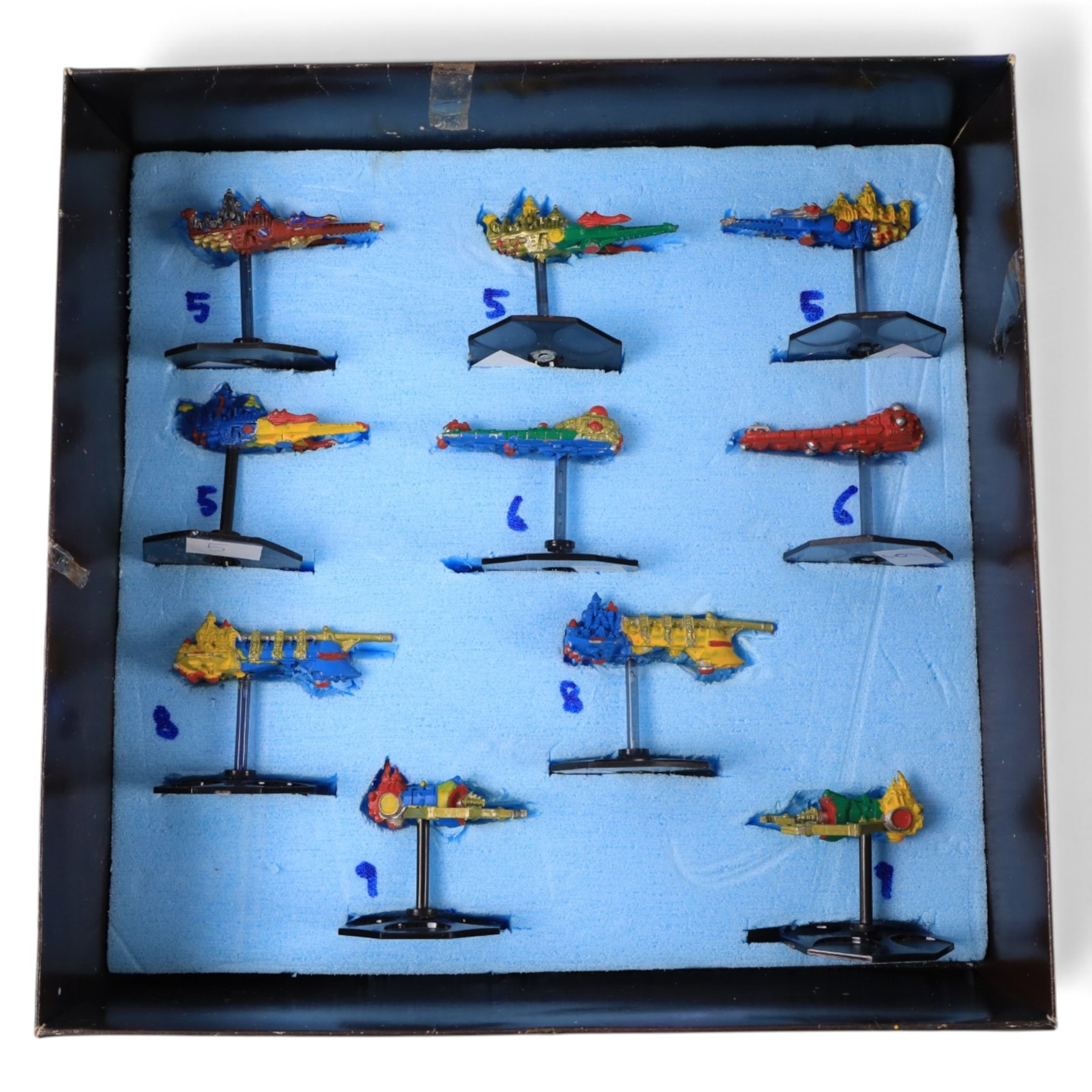 Games Workshop Space Fleet, classic space battle game, with painted figures, board and instructions, in two boxes