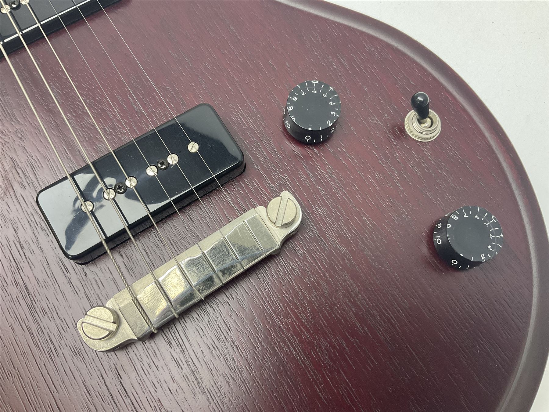 British hand-made mahogany electric guitar by 'JJ' luthier Dan Macpherson c2012 L95cm; in FX lightweight carrying case