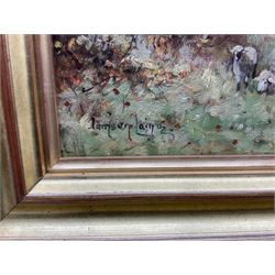 Tomson Laing (Scottish fl.1890-1904): Stirling Castle, oil on artist's board signed 25cm x 39cm
Provenance: with Calton Gallery, Roal Terrace, Edinburgh Spring Exhibition 1994, label verso