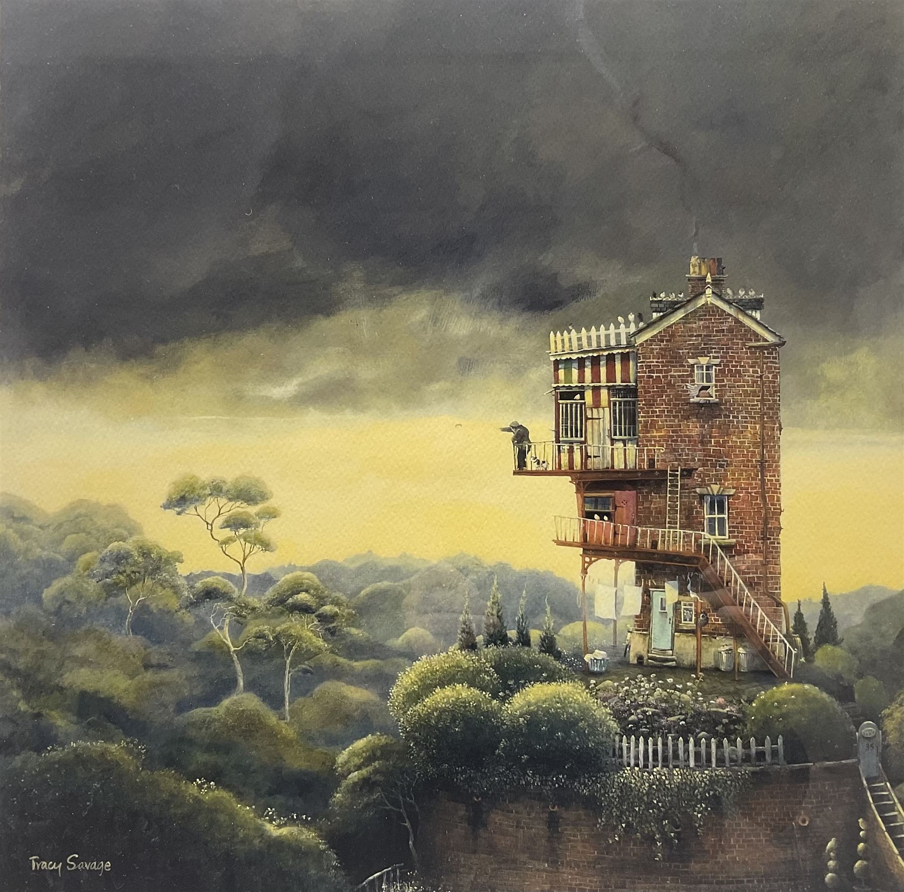 Tracy Savage (Scarborough 1963-): 'Last One Home', limited edition print signed titled and numbered 36/295 in pencil 44cm x 44cm 