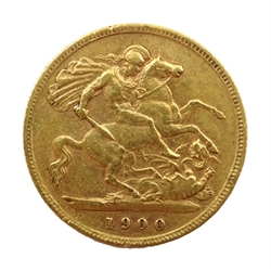  1900 gold half sovereign  