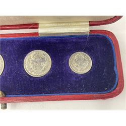 King George V 1930 maundy coin set, cased