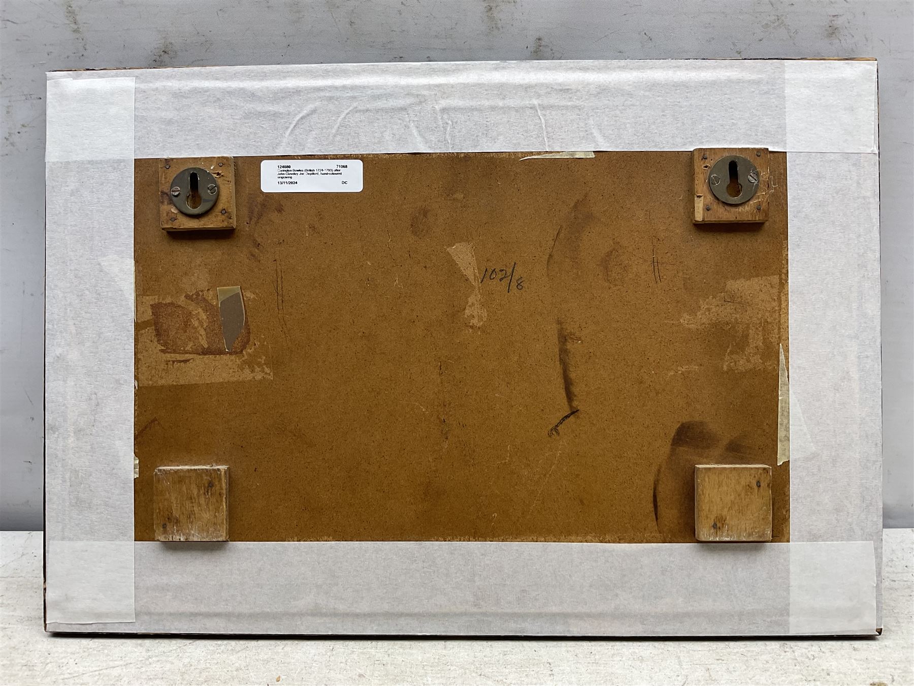 Carington Bowles (British 1724-1793) after John Cleveley the Younger (British 1747-1786) : 'A View of His Majesty's Dock Yard at Deptford', hand-coloured engraving pub. 1772, 24cm x 41cm 