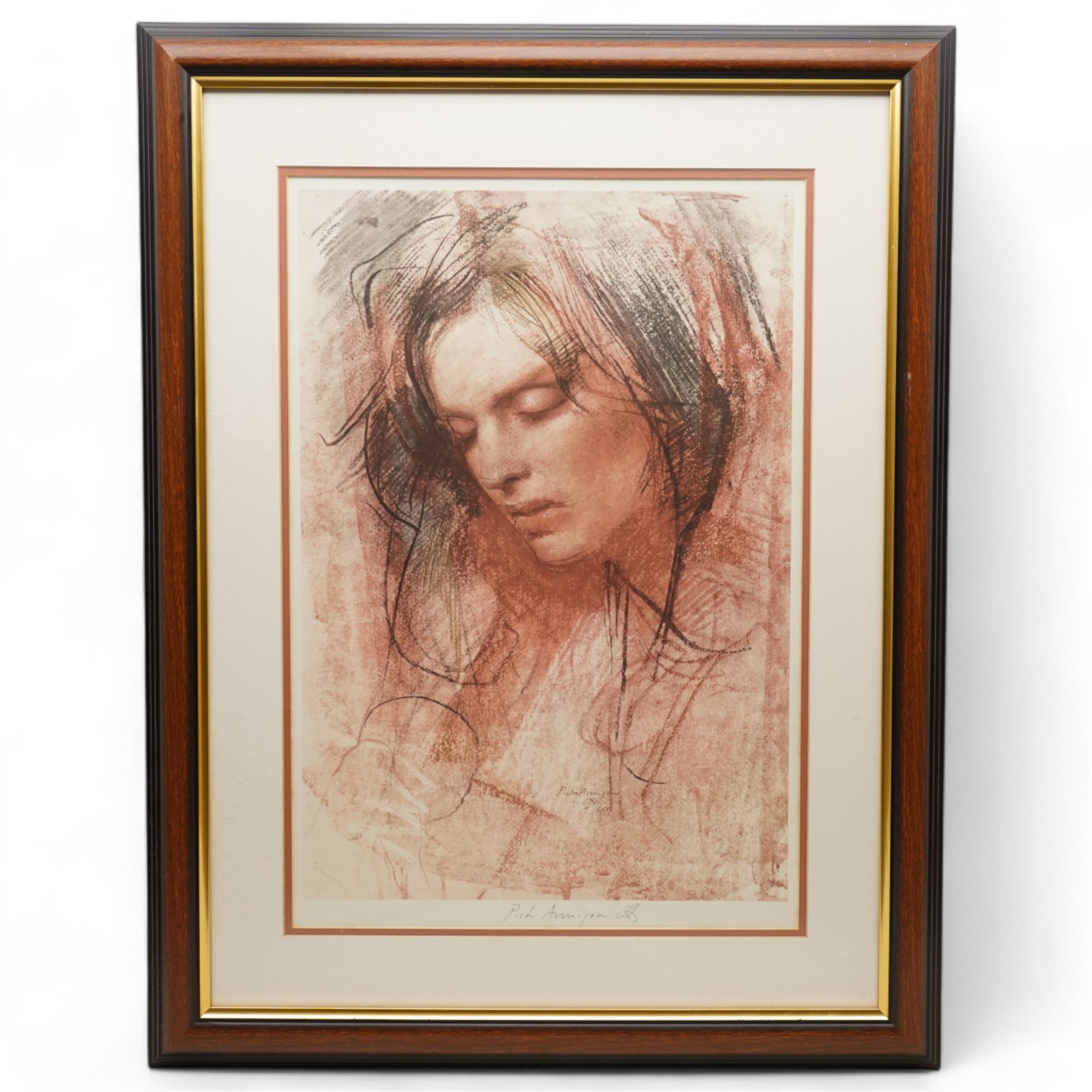 Pietro Annigoni OMRI (Italian 1910-1988): 'Rosella' 'Barrie' and Other Female Studies, nine colour prints two signed in pen max 60cm x 40cm (9)