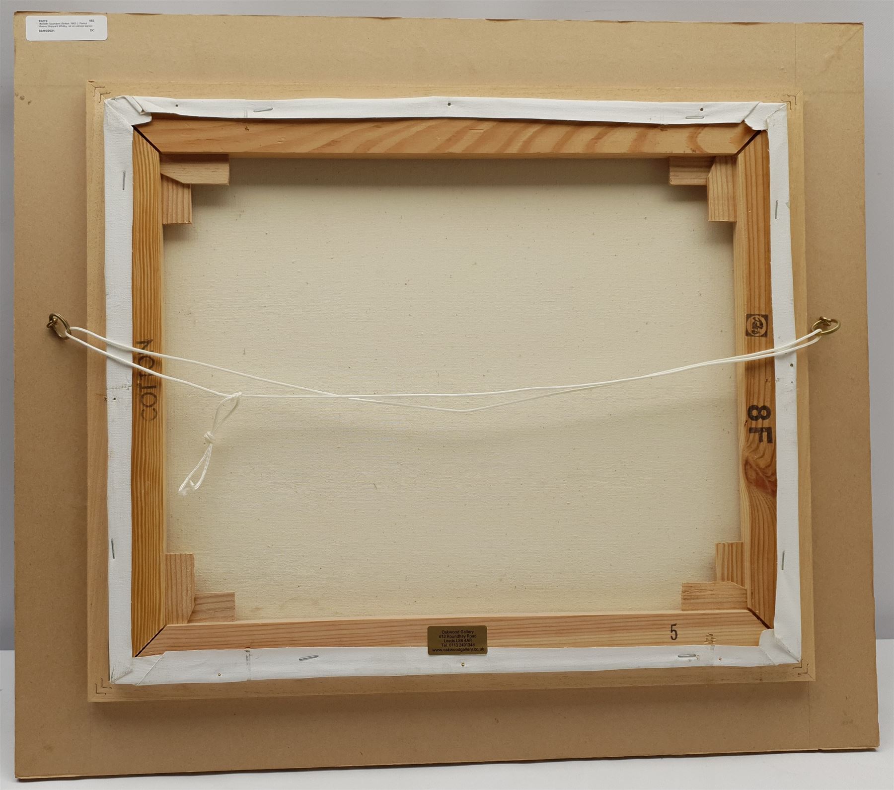 Michelle Saunders (British 1963-): Parkol Marine Shipyard Whitby, oil on canvas signed 37cm x 45cm