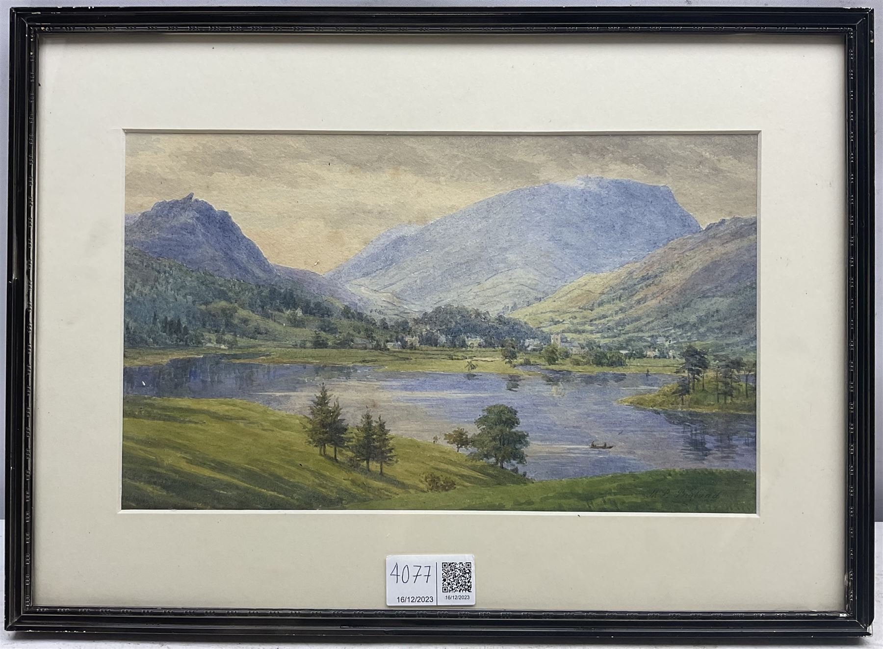 Mary Backhouse Bigland (British 1844-1908): 'Grasmere' and 'Rydale Water and Nab Cottage', pair watercolours signed, titled verso 16cm x 27cm (2)