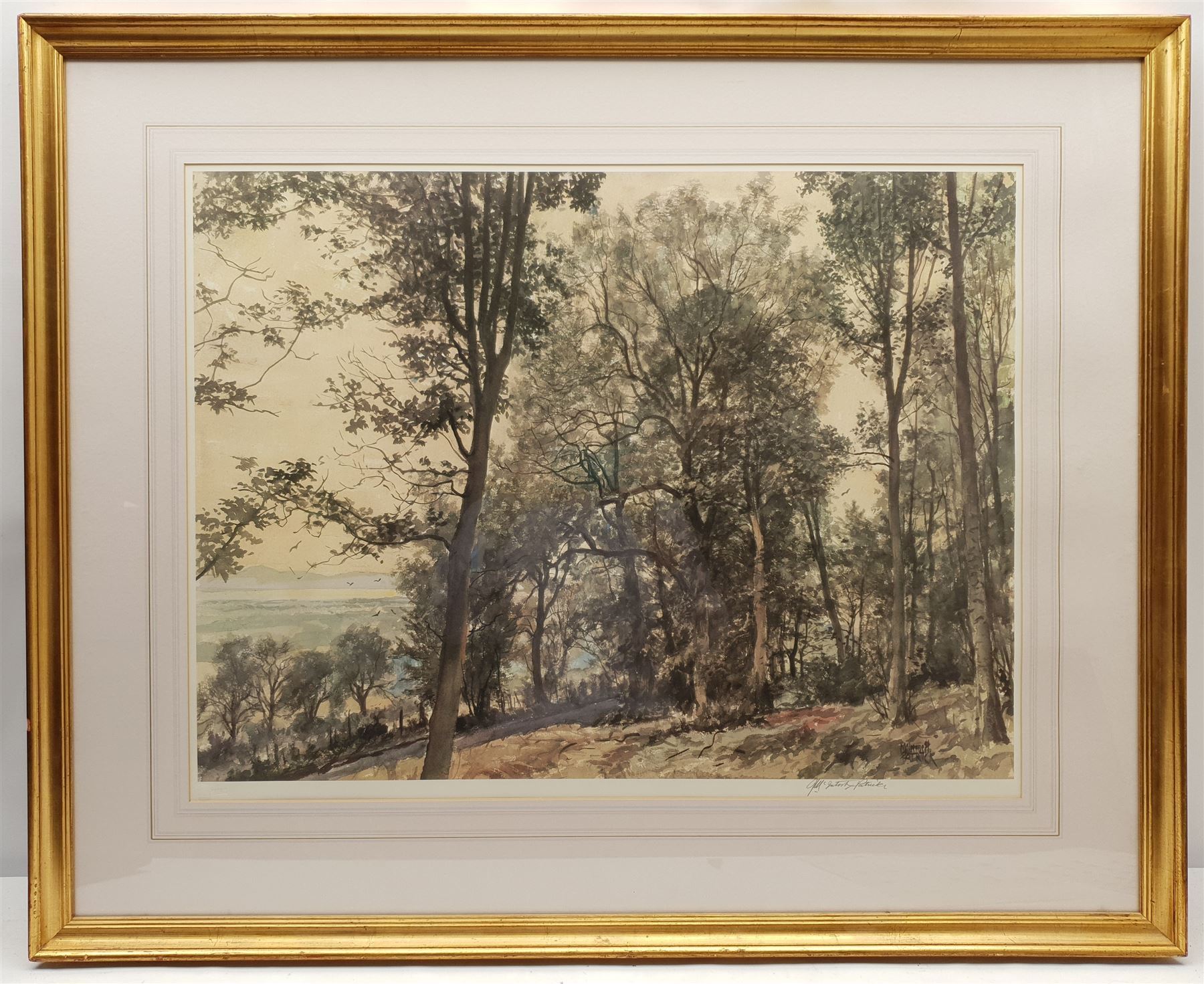 James McIntosh Patrick (Scottish 1907-1998): The Silvery Tay, colour print signed in pencil with Fine Art Trade Guild blindstamp 53cm x 70cm