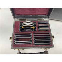 Arriflex 16 camera body, serial no. 11250, three 400ft magazines, cased filter set, 'Angenieux-Zoom Type 4x17.5B F.17.5-70mm' lens, serial no. 1199886 cases and other Addiflex equipment in hard case 