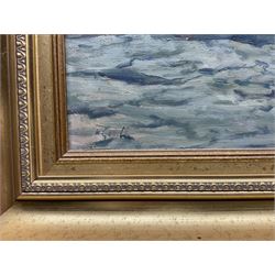 Walter Goodin (British 1907-1992): Flamborough Head looking towards Bempton Cliffs, oil on board signed 45cm x 56cm