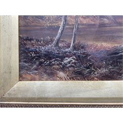 William James Smith Crampton (British 1855-1935): 'Misty Morning in the Hills', oil on board signed, titled verso 29cm x 45cm