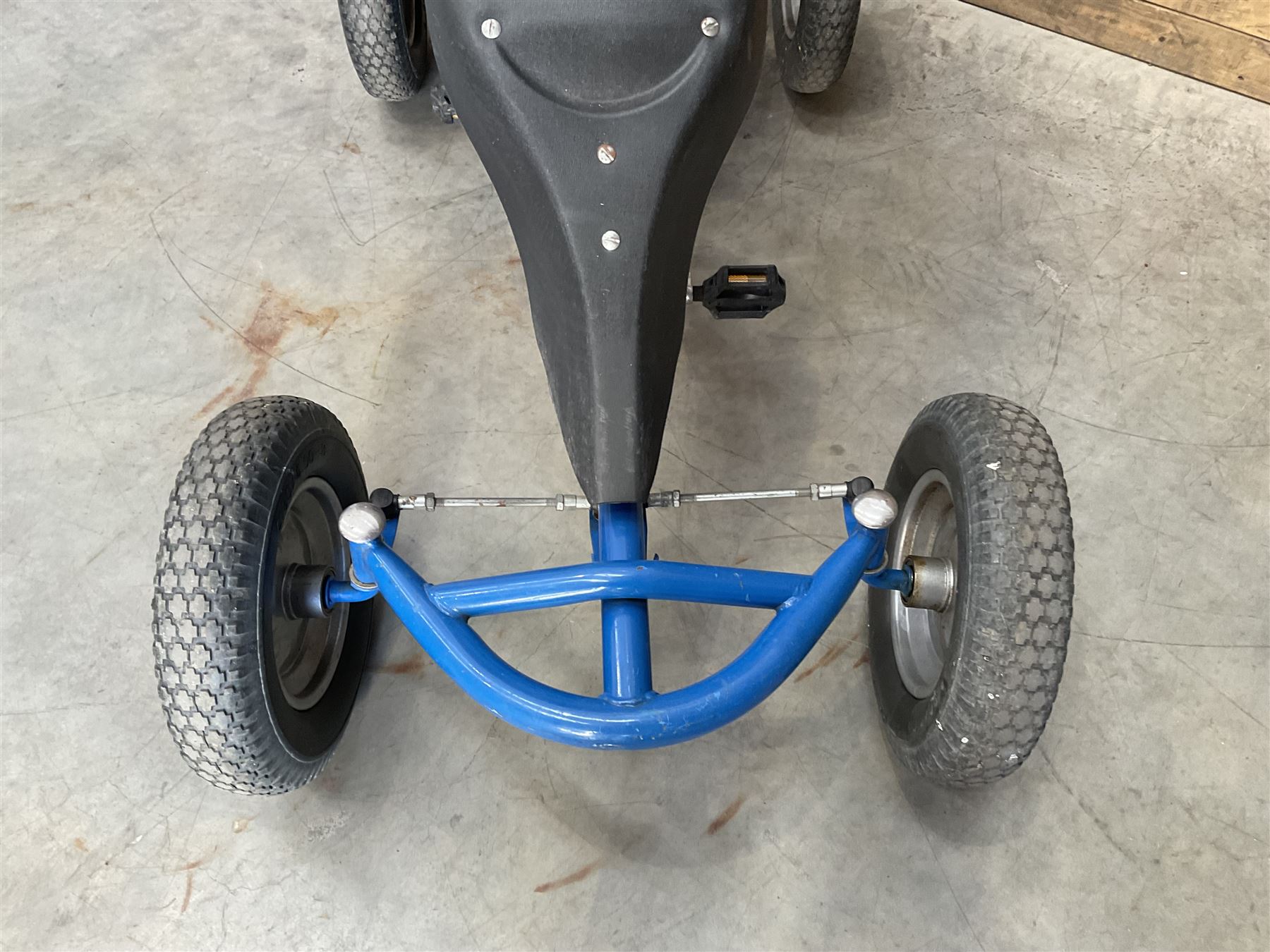 Tectake Kart two-seater blue-go kart with brake