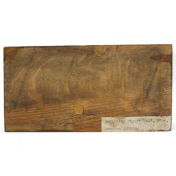 After Henry Moore (British 1898-1986): 'Reclining Figure no.4', plaster maquette sculpture, base marked with affixed catalogue label inscribed 'Reclining Figure no. 4: 1954 Archive 005838', W19cm H12.5cm