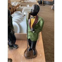 Jazz band figure group, six figures- LOT SUBJECT TO VAT ON THE HAMMER PRICE - To be collected by appointment from The Ambassador Hotel, 36-38 Esplanade, Scarborough YO11 2AY. ALL GOODS MUST BE REMOVED BY WEDNESDAY 15TH JUNE.