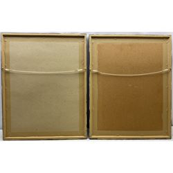 African School (20th century): Male and Female Portraits, pair charcoals indistinctly signed and dated 1967, 59cm x 46cm (2)