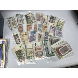 TFR SPOKE 05/09/23 AGREED RTV BEVERLEY - Collection of ephemera to include five copies of Palestine post newspapers from 1938, approximately fifty world bank notes, sheet music, postcards from 1910-1959 etc