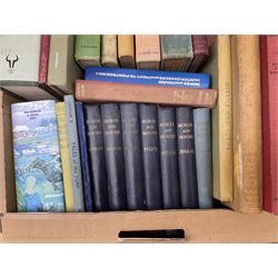 Large quantity of assorted books, to include examples gardening, shooting, etc., in two boxes 