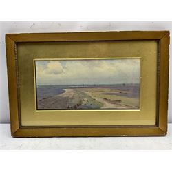 William Bartol Thomas (British 1877-1947): Low Tide, watercolour signed 14cm x 28cm