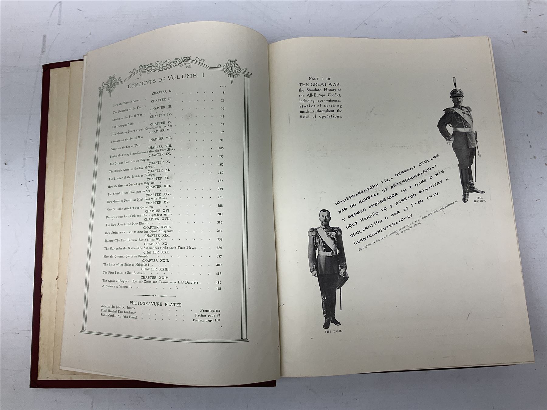 The Great War  by H W Wlison. 13 volumes. 1914-19;The Second Great War by Hammerton. 9 volumes; and The Second World War by Winston Churchill. 6 volumes.
