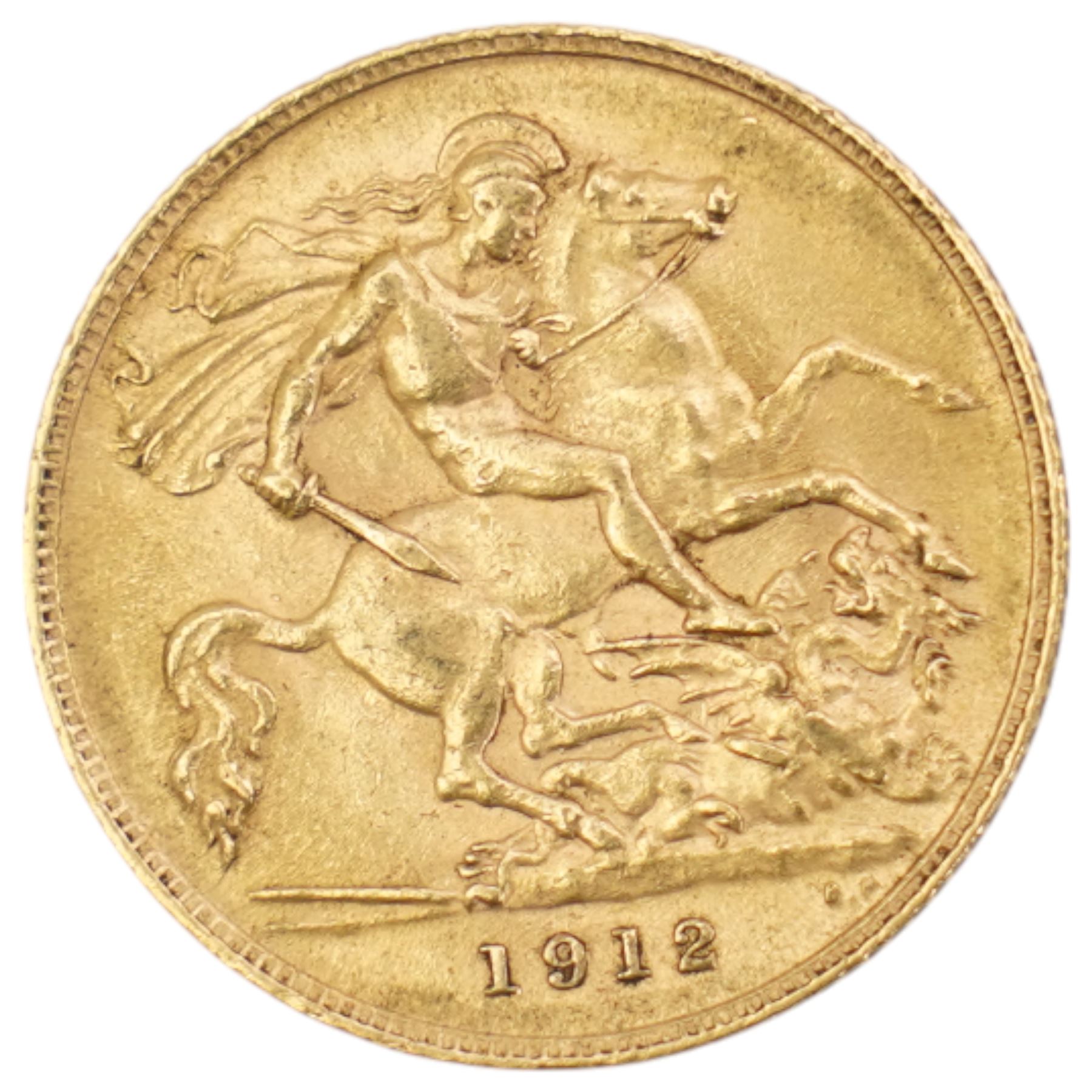 King George V 1912 gold half sovereign coin