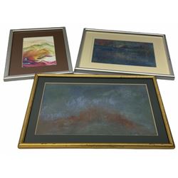 Madeleine Eyland (Belgian/British 1930-2021): Collection of abstract pastels, approx 21, max 19cm x 28cm 
Provenance: artist's studio collection. Marie-Madeleine Eyland (neé Legrain) was born in 1930 at Floriffoux, Belgium; she lived most of her life in Scarborough working as a nurse and an artist.