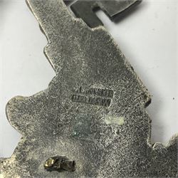 WWII German Luftwaffe Flak badge, indistinct maker's mark stamped under pin